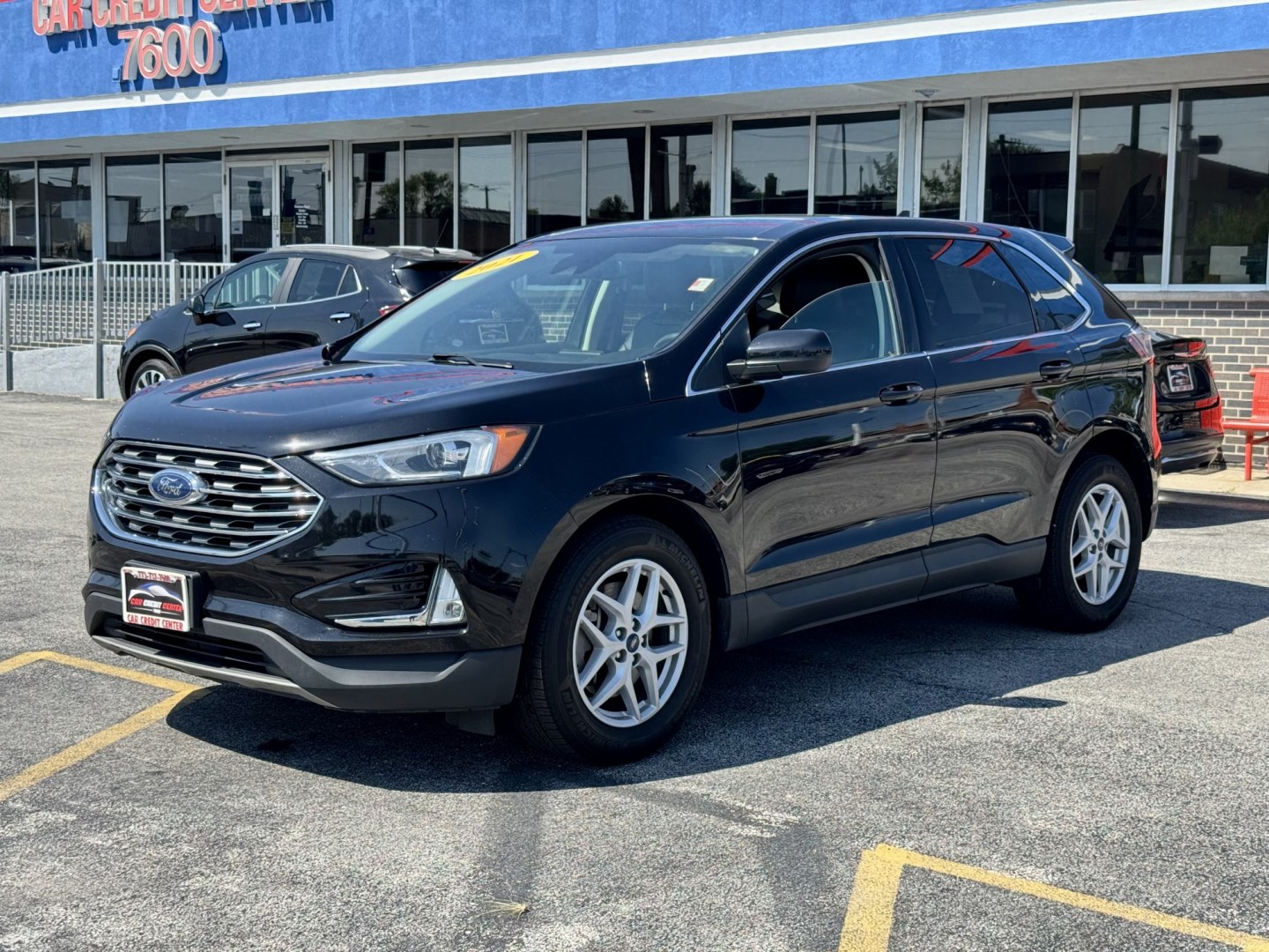 2021 BLACK Ford Edge SEL FWD (2FMPK3J97MB) with an 2.0L L4 DOHC 16V engine, 6A transmission, located at 7600 S Western Ave., Chicago, IL, 60620, (773) 918-3980, 0.000000, 0.000000- Photo#2