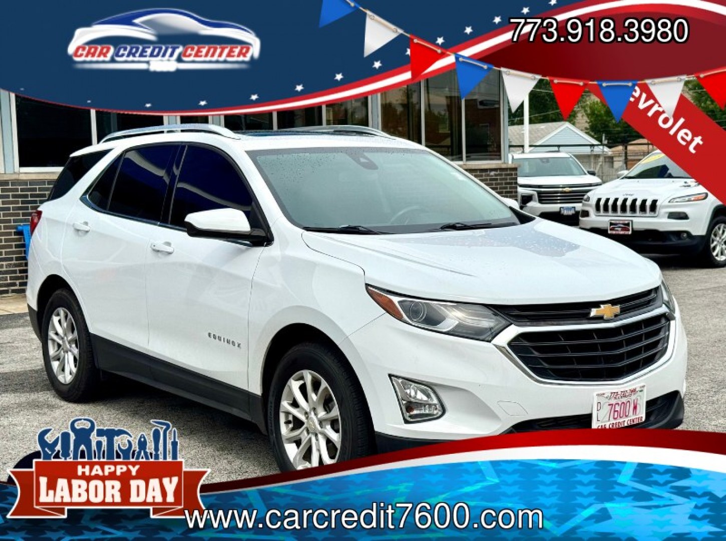 2020 WHITE Chevrolet Equinox LT AWD (3GNAXUEV0LS) with an 1.5L L4 DOHC 16V TURBO engine, 6A transmission, located at 7600 S Western Ave., Chicago, IL, 60620, (773) 918-3980, 0.000000, 0.000000- Photo#0