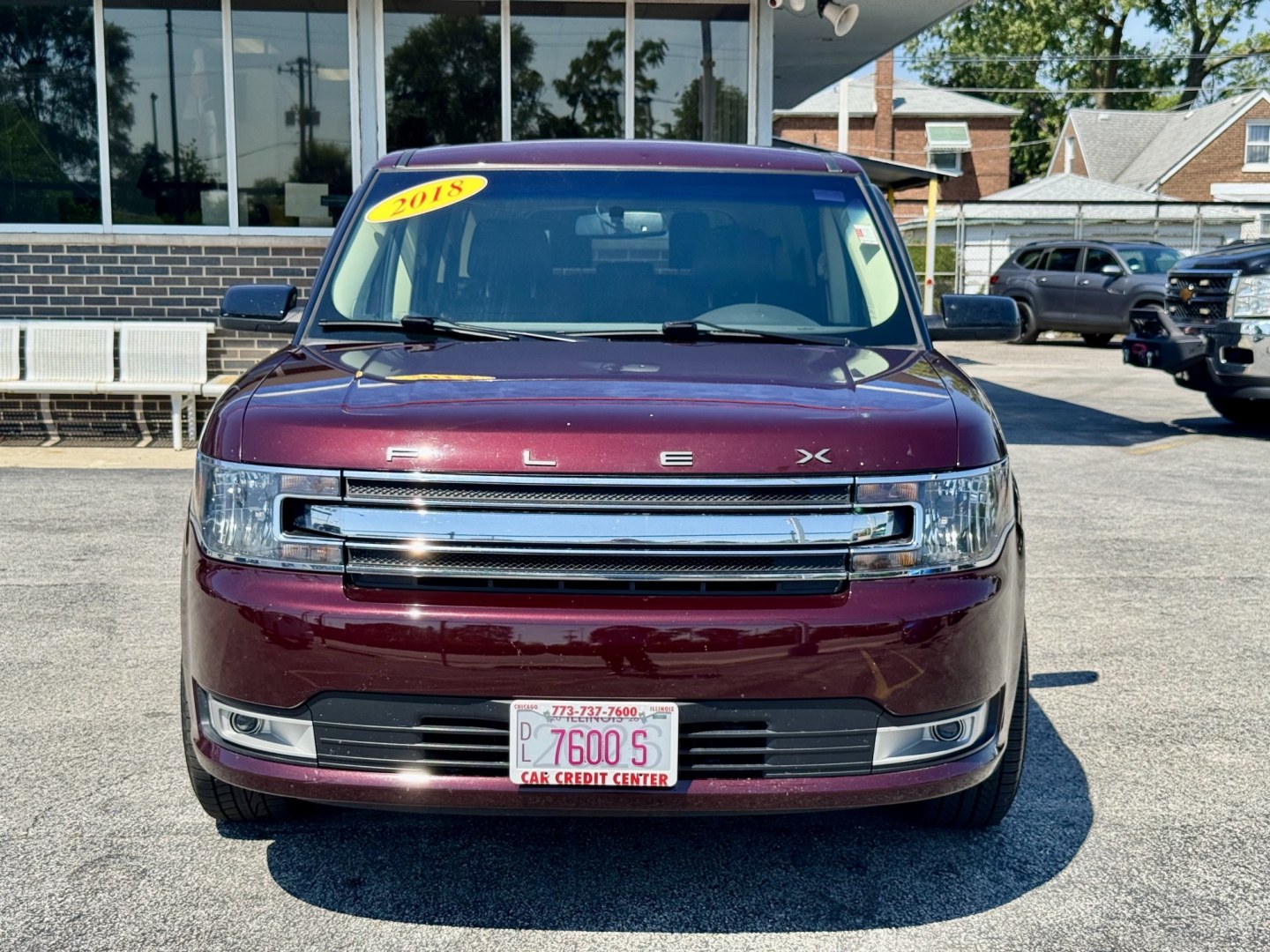 2018 RED Ford Flex SEL FWD (2FMGK5C87JB) with an 3.5L V6 DOHC 24V engine, 6A transmission, located at 7600 S Western Ave., Chicago, IL, 60620, (773) 918-3980, 0.000000, 0.000000- Photo#1