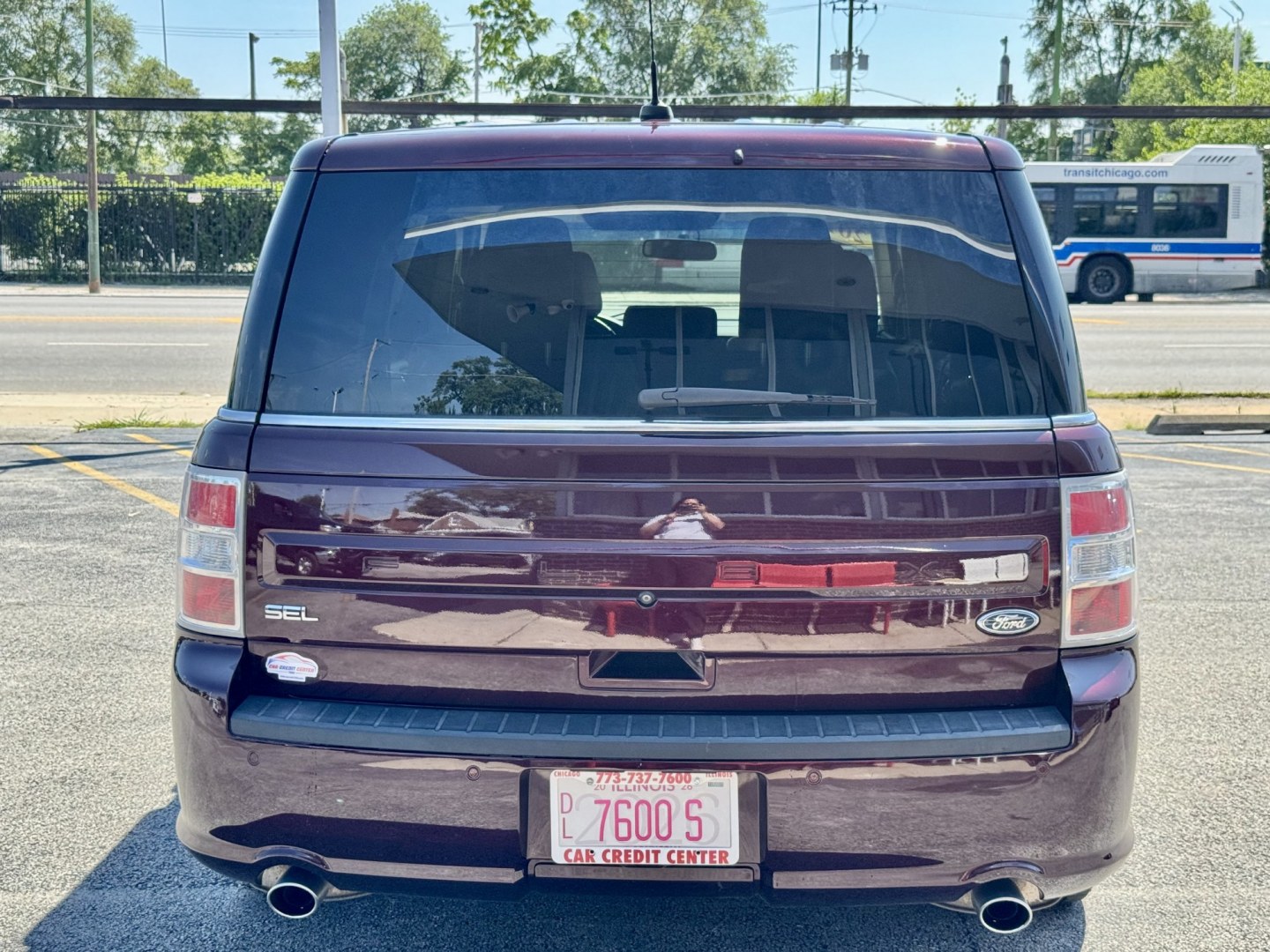 2018 RED Ford Flex SEL FWD (2FMGK5C87JB) with an 3.5L V6 DOHC 24V engine, 6A transmission, located at 7600 S Western Ave., Chicago, IL, 60620, (773) 918-3980, 0.000000, 0.000000- Photo#3
