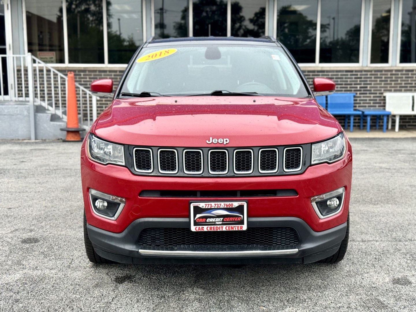 2018 RED Jeep Compass Limited 4WD (3C4NJDCB4JT) with an 2.4L L4 DOHC 16V engine, CVT transmission, located at 7600 S Western Ave., Chicago, IL, 60620, (773) 918-3980, 0.000000, 0.000000- Photo#1