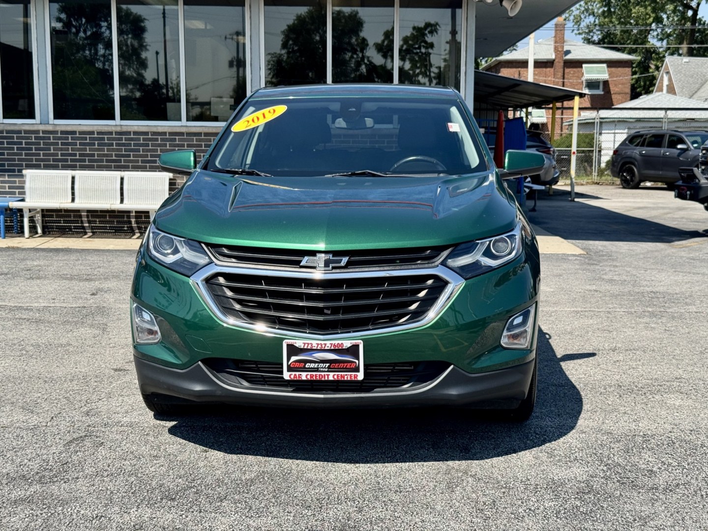 2019 GREEN Chevrolet Equinox LT 2WD (2GNAXJEV7K6) with an 1.5L L4 DIR DOHC 16V TURBO engine, 6A transmission, located at 7600 S Western Ave., Chicago, IL, 60620, (773) 918-3980, 0.000000, 0.000000- Photo#1