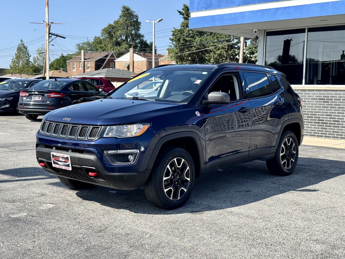 2021 BLUE Jeep Compass Trailhawk 4WD (3C4NJDDB7MT) with an 2.4L L4 DOHC 16V engine, 9A transmission, located at 7600 S Western Ave., Chicago, IL, 60620, (773) 918-3980, 0.000000, 0.000000- Photo#2