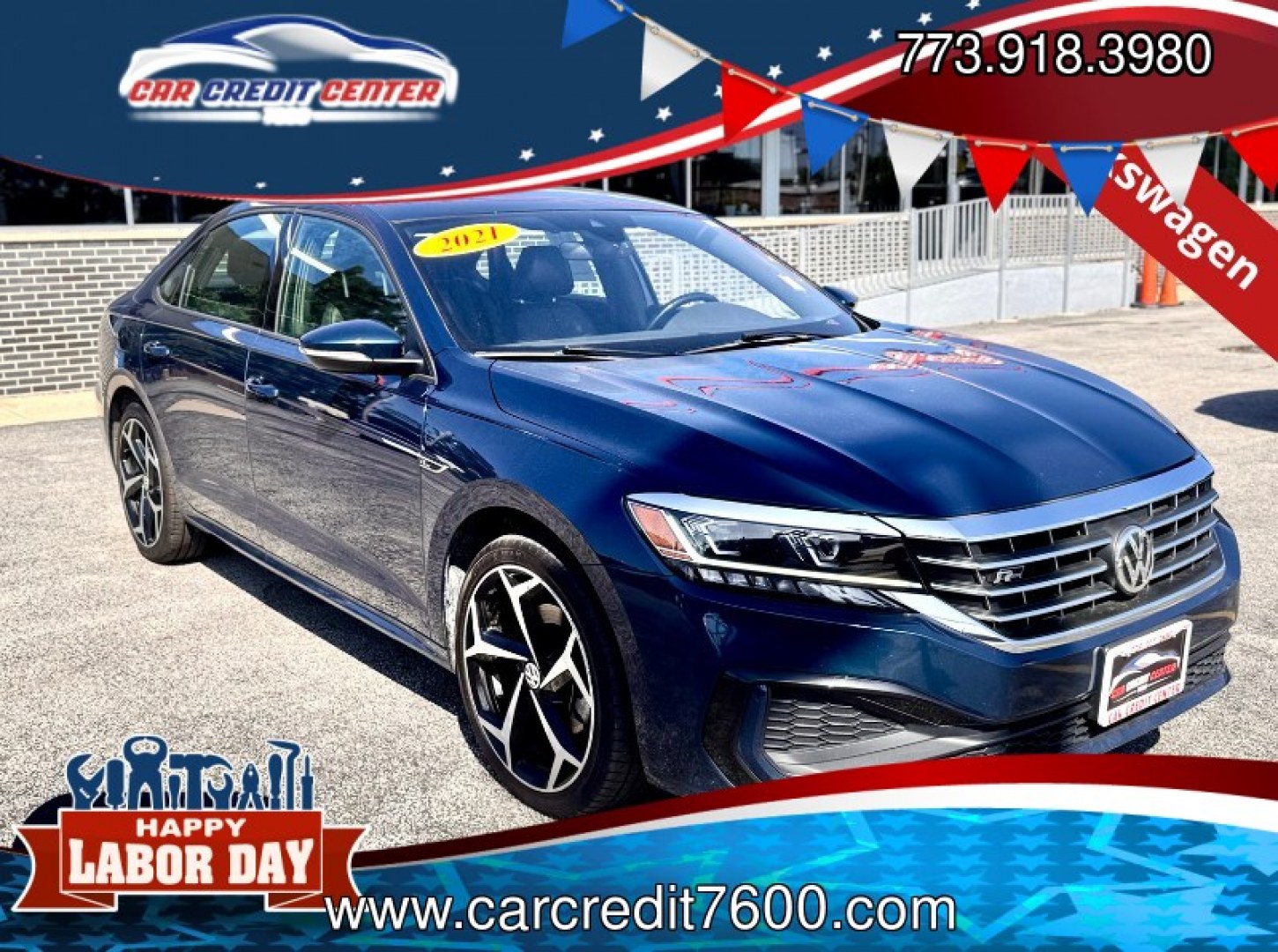 2021 BLUE Volkswagen Passat R-Line (1VWMA7A32MC) with an 2.0L L4 DOHC 16V engine, 6A transmission, located at 7600 S Western Ave., Chicago, IL, 60620, (773) 918-3980, 0.000000, 0.000000- Photo#0