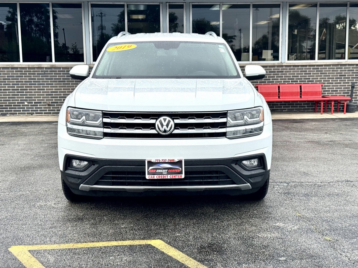 2019 WHITE Volkswagen Atlas V6 SE w/Technology (1V2DR2CA3KC) with an 3.6L V6 DOHC 24V engine, 8A transmission, located at 7600 S Western Ave., Chicago, IL, 60620, (773) 918-3980, 0.000000, 0.000000- Photo#1