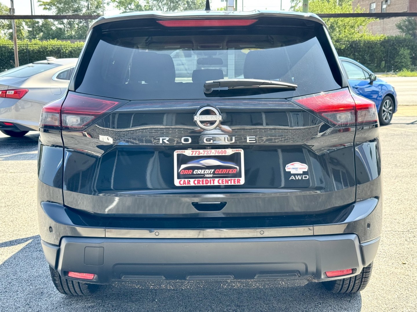 2024 BLACK Nissan Rogue S AWD (5N1BT3AB5RC) with an 2.5L L4 DOHC 16V engine, CVT transmission, located at 7600 S Western Ave., Chicago, IL, 60620, (773) 918-3980, 0.000000, 0.000000- Photo#3