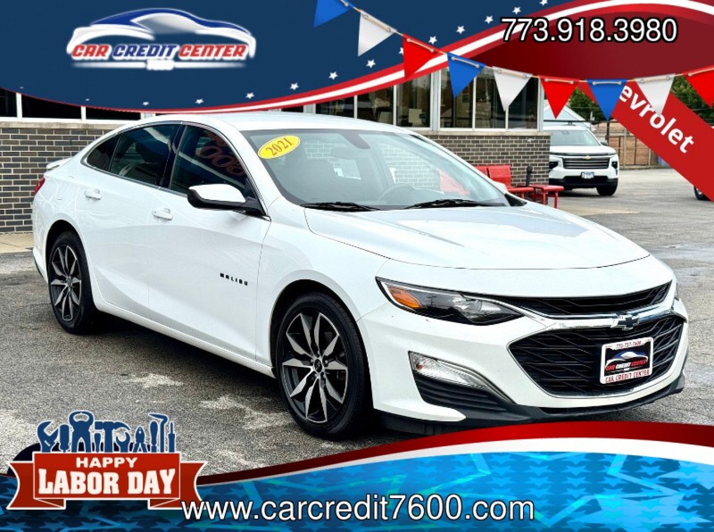 2021 WHITE Chevrolet Malibu RS (1G1ZG5ST6MF) with an 1.5L L4 DOHC 16V engine, 6A transmission, located at 7600 S Western Ave., Chicago, IL, 60620, (773) 918-3980, 0.000000, 0.000000- Photo#0