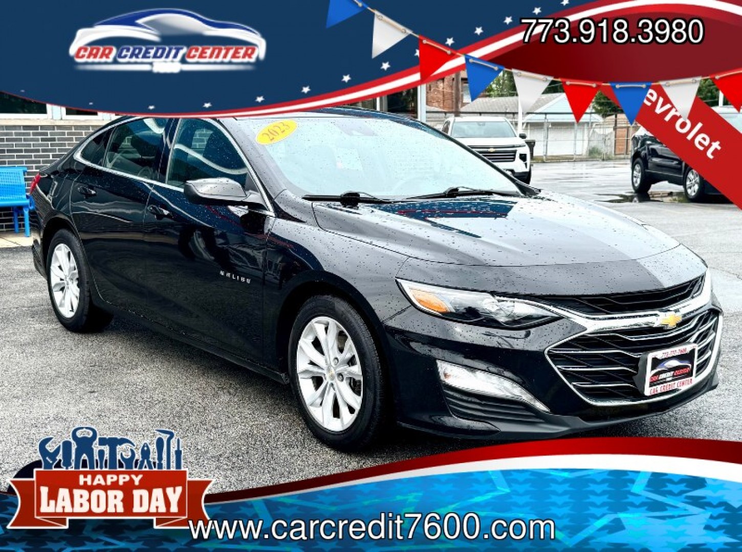 2023 BLACK Chevrolet Malibu 1LT (1G1ZD5ST8PF) with an 1.5L L4 DOHC 16V engine, 6A transmission, located at 7600 S Western Ave., Chicago, IL, 60620, (773) 918-3980, 0.000000, 0.000000- Photo#0