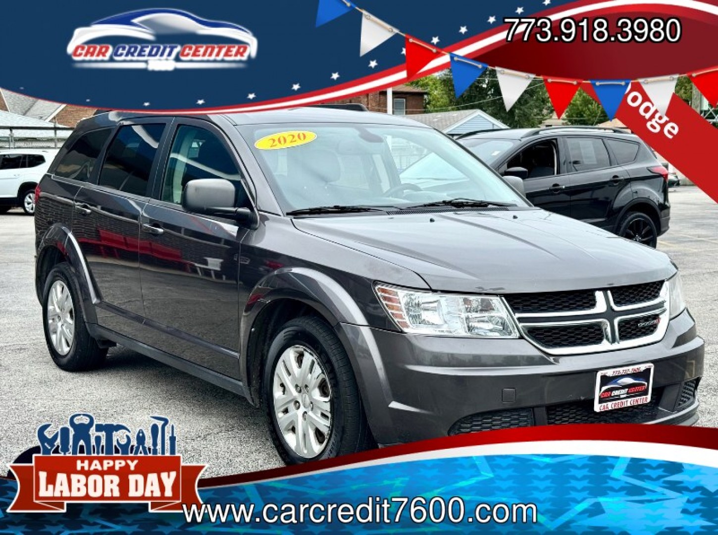 2020 GRAY Dodge Journey SE Value (3C4PDCAB1LT) with an 2.4L L4 DOHC 16V engine, 6A transmission, located at 7600 S Western Ave., Chicago, IL, 60620, (773) 918-3980, 0.000000, 0.000000- Photo#0