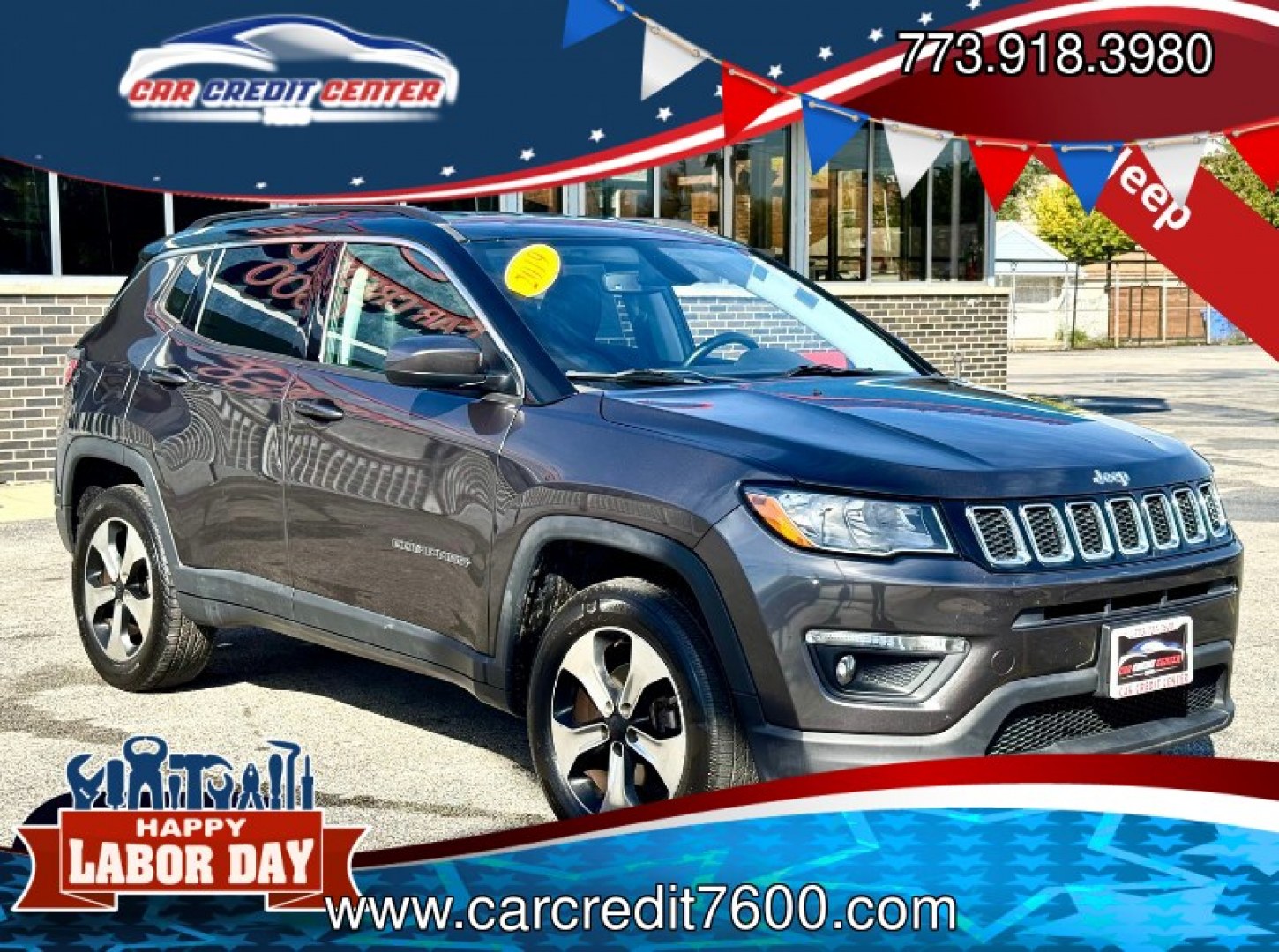 2019 GRAY Jeep Compass Sport 4WD (3C4NJDBB1KT) with an 2.4L L4 DOHC 16V engine, located at 7600 S Western Ave., Chicago, IL, 60620, (773) 918-3980, 0.000000, 0.000000- Photo#0