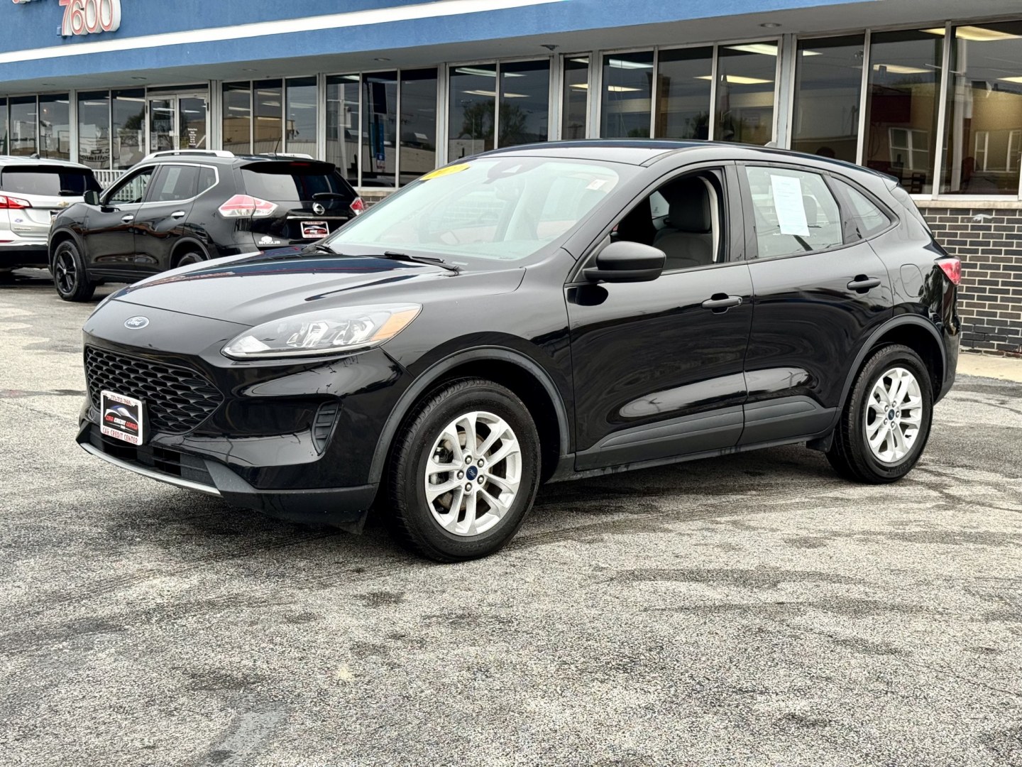 2021 BLACK Ford Escape S AWD (1FMCU9F62MU) with an 1.5L L3 engine, 6A transmission, located at 7600 S Western Ave., Chicago, IL, 60620, (773) 918-3980, 0.000000, 0.000000- Photo#2